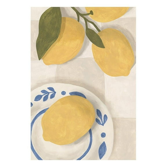Refreshing Citrus Print Wall Art, Modern Wall Decor For Living Room Bedroom, 12x18 UNFRAMED