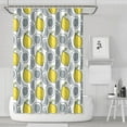 thumbnail image 1 of Refreshing Fruit Shower Curtain, Lemon and Bees Floral Print Waterproof Bath Drapes 72x72 Inch Fresh Yellow Summer Polyester Fabric with 12 Hooks, 1 of 4