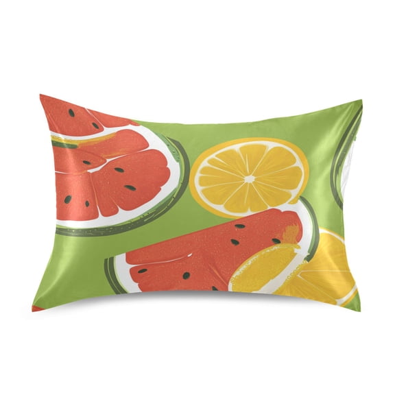 Refreshing Melons Luxury Silky Soft Pillowcase Standard Size Wrinkle Resistant Envelope Closure 20x26in