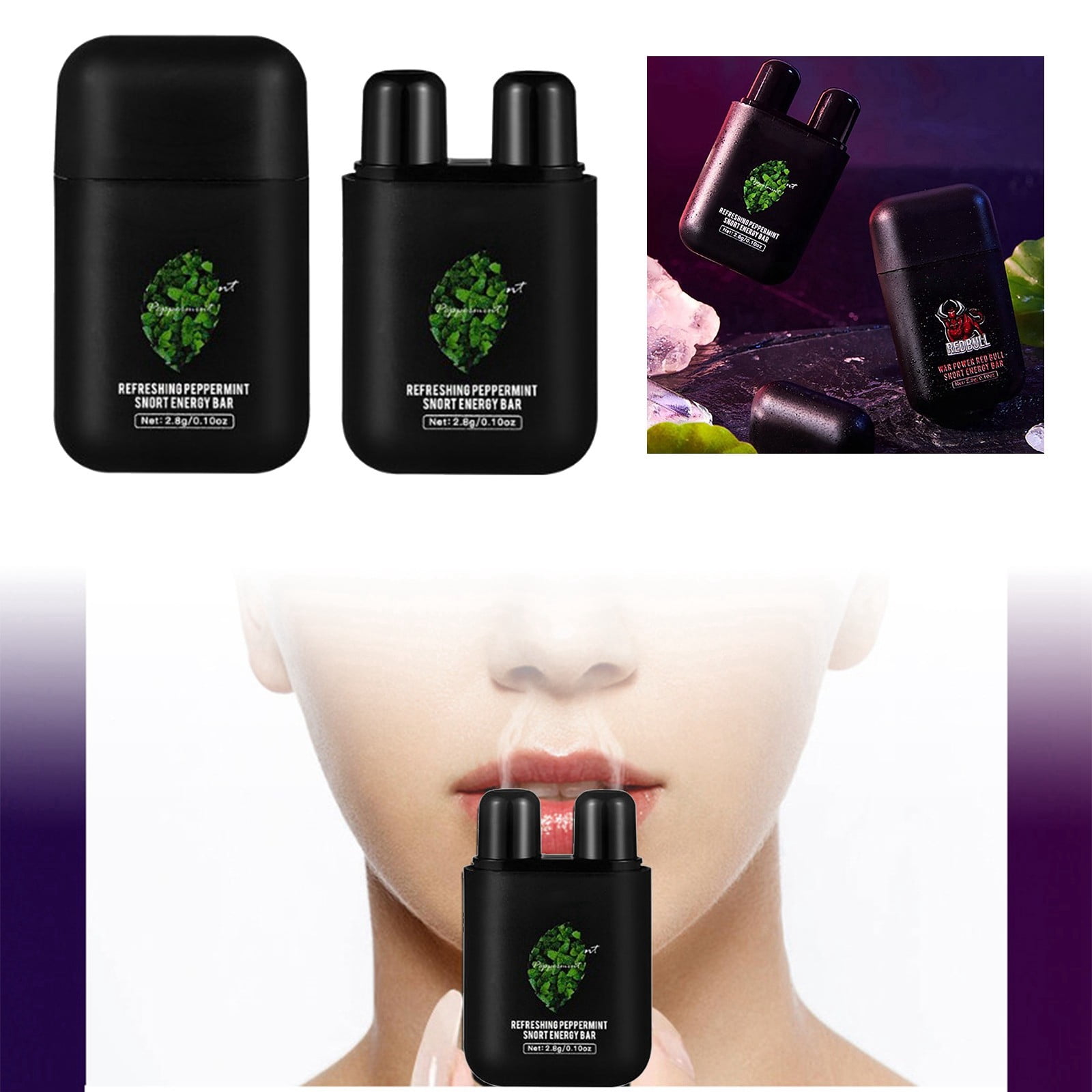 Refreshing Mint Nose Inhalation Energy Bar Refreshing Nose Stick Nasal ...