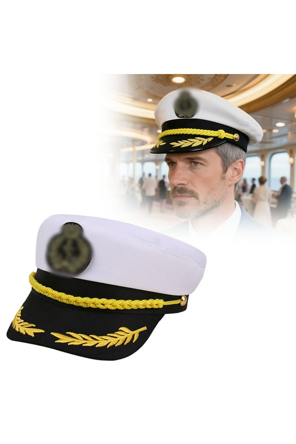 Refreshing Nautical Hat for Enhancing Sailor Themed Addition to Maritime Attire and Ocean-Themed Events