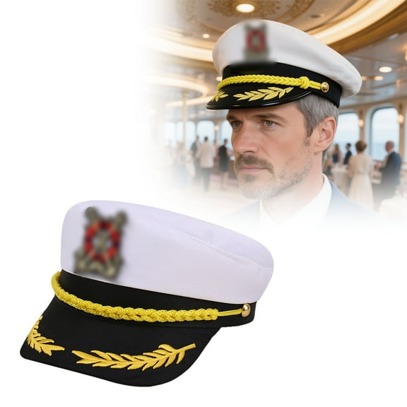 Refreshing Nautical Hat for Enhancing Sailor Themed Addition to Maritime Attire and Ocean-Themed Events
