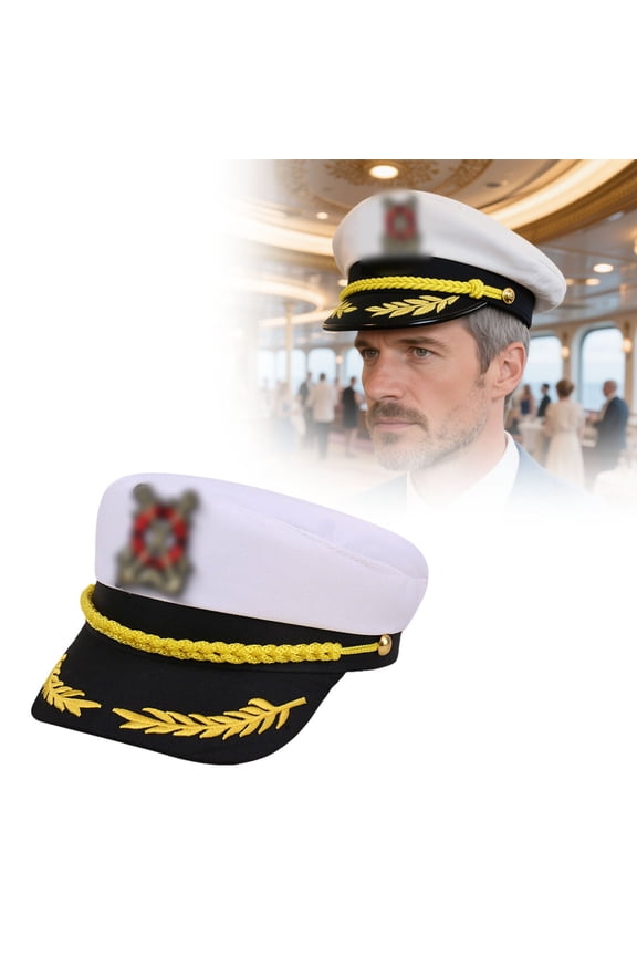 Refreshing Nautical Hat for Enhancing Sailor Themed Addition to Maritime Attire and Ocean-Themed Events