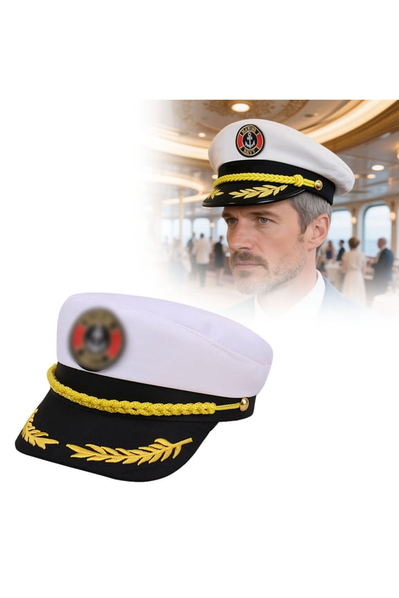 Refreshing Nautical Hat for Enhancing Sailor Themed Addition to Maritime Attire and Ocean-Themed Events