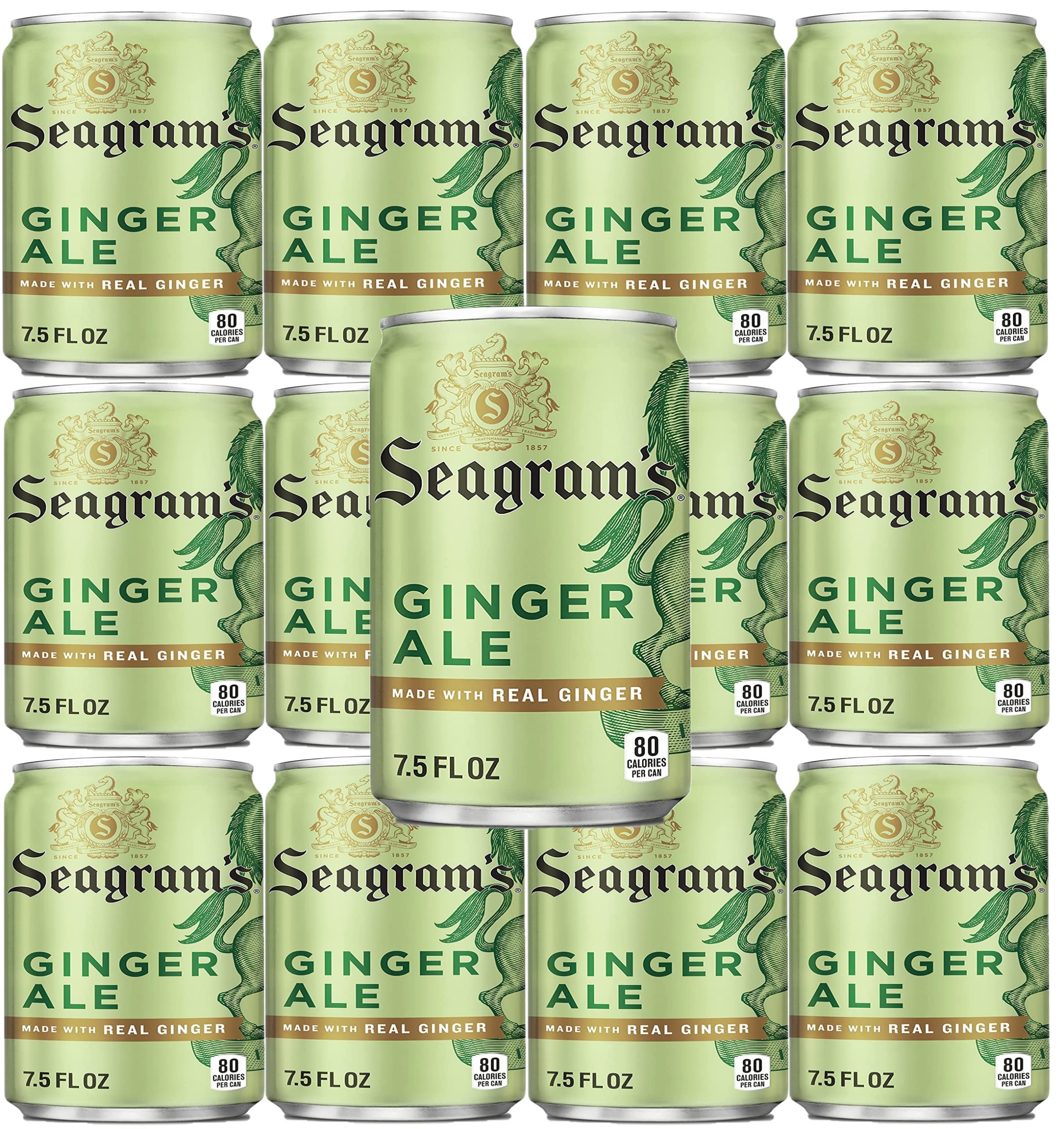 Refreshing Seagram's Ginger Ale Mini Cans 10 Pack Perfect for Onthe