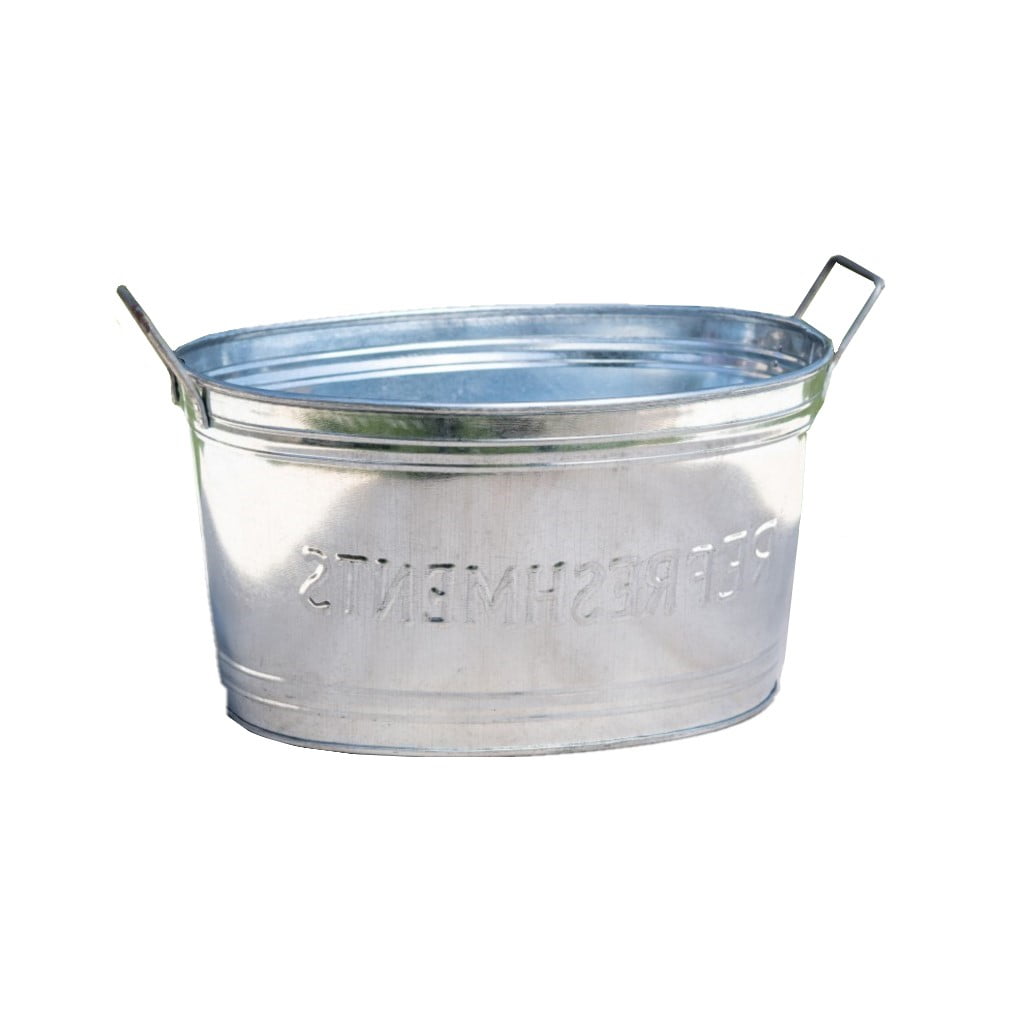 Refreshments Oval Stainles Steel Galvanized Beverage Tub Refreshments Oval Stainles Steel Galvanized Beverage Tub