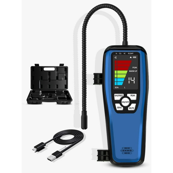 Refrigerant Leak Detector for Air Source Heat Pumps, Aprvtio ALD-200 ASHP Freon Leak Detector Detect R22, R134a, R415b, R417a CFCs HCFCs HFCs HCs HFOs Leak Detector HVAC