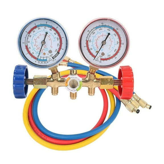 Refrigerant Manifold Gauge Fit For R12 R22 R404A R134AAir Conditioning Repair ToolsSet Air Condition Refrigeration Recharge ,Portable