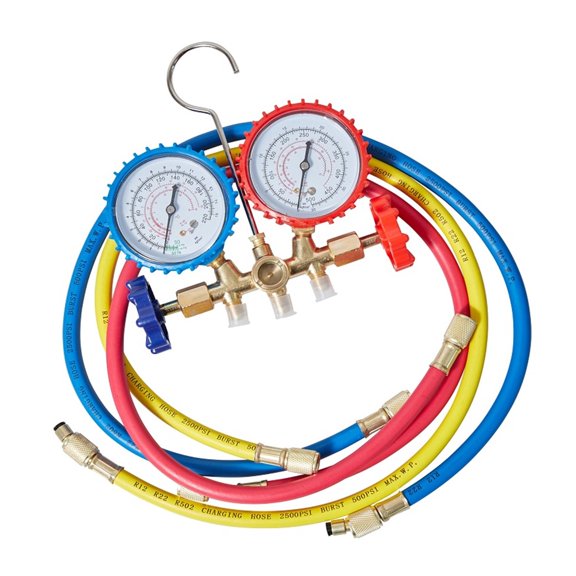 Refrigerant Manifold Gauge Set Air Conditioning Tools + Refrigerant Testing Charging Evacuation For Air Condition Refrigeration ,Accurate and Precise Gauges