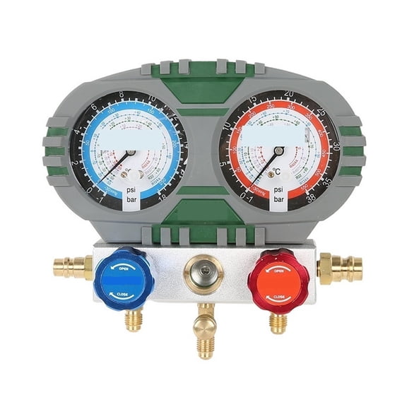 Refrigerant Manifold Gauge Set Air Conditioning Tools With Hose And Hook For R12 R22 R404A R134A Refrigeration ,Portable