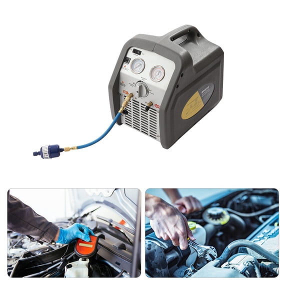 Refrigerant Recovery Machine 3/4HP Dual Cylinder HVAC Recycling Tool 60Hz 110V