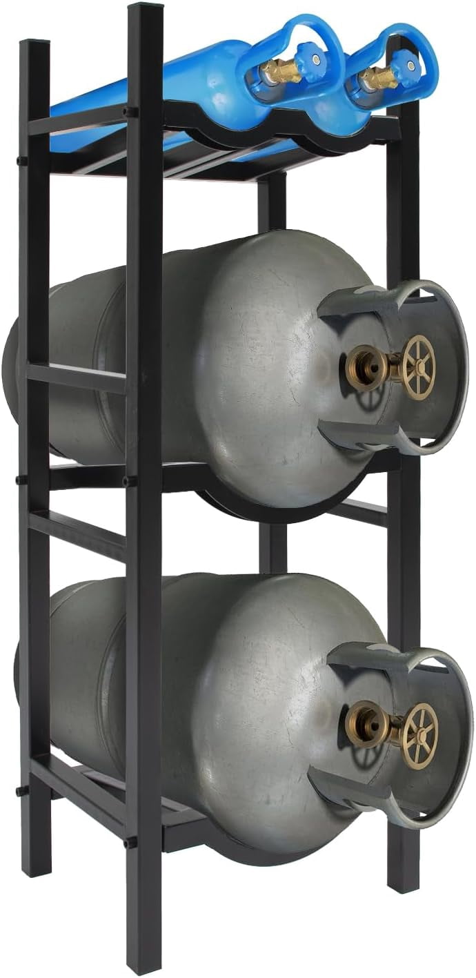 Refrigerant Tank Rack 2x30lb, Stable Cylinder Propane Tank Storage Rack ...
