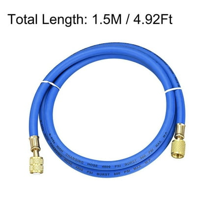 Refrigerantion Charging Hose 1/4 to 5/16 SAE Thread 4.92Ft 800PSI Tube HVAC Hose