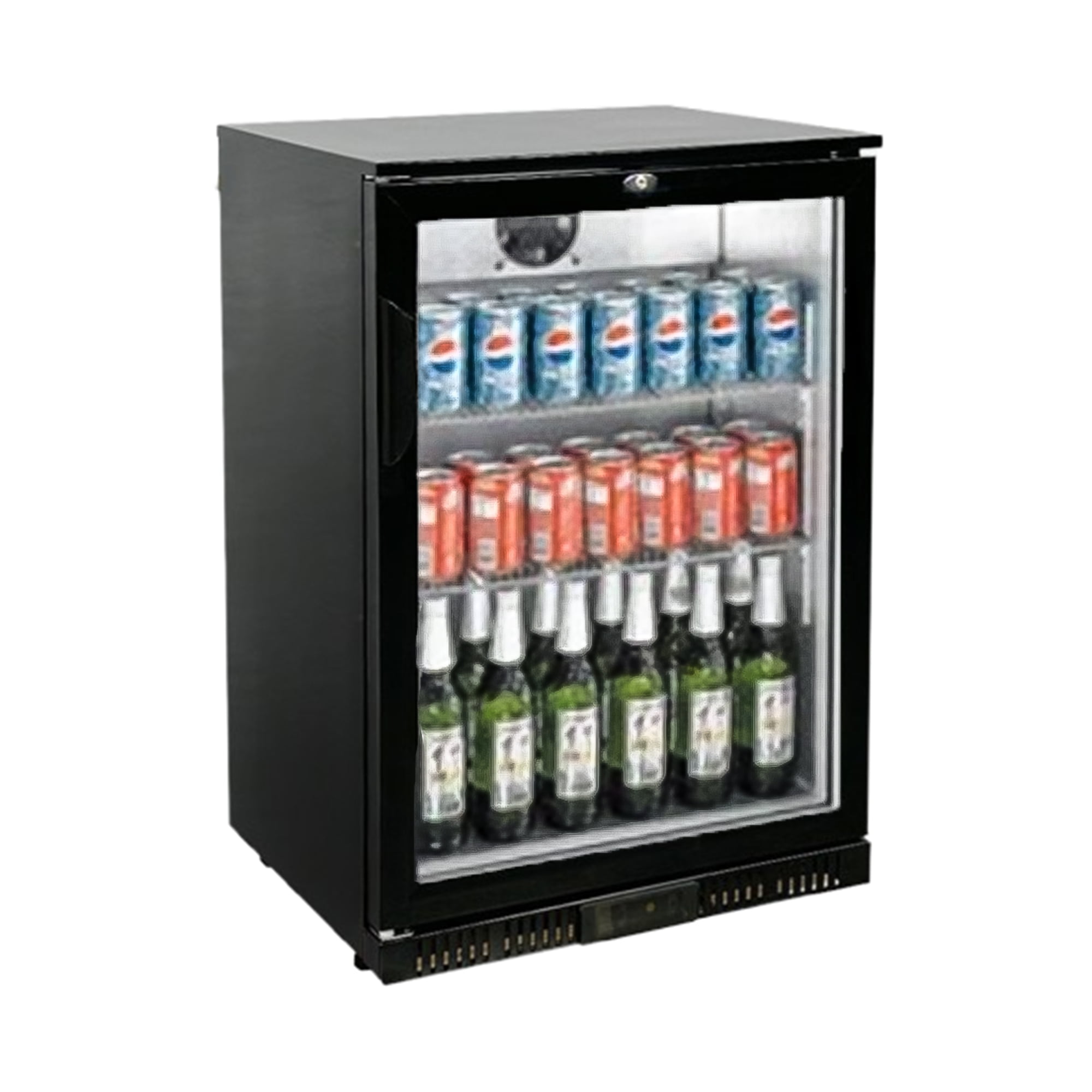 Refrigerated Cabinet Back Bar Cooler 5 Cu. Ft. Tempemed Glass Door
