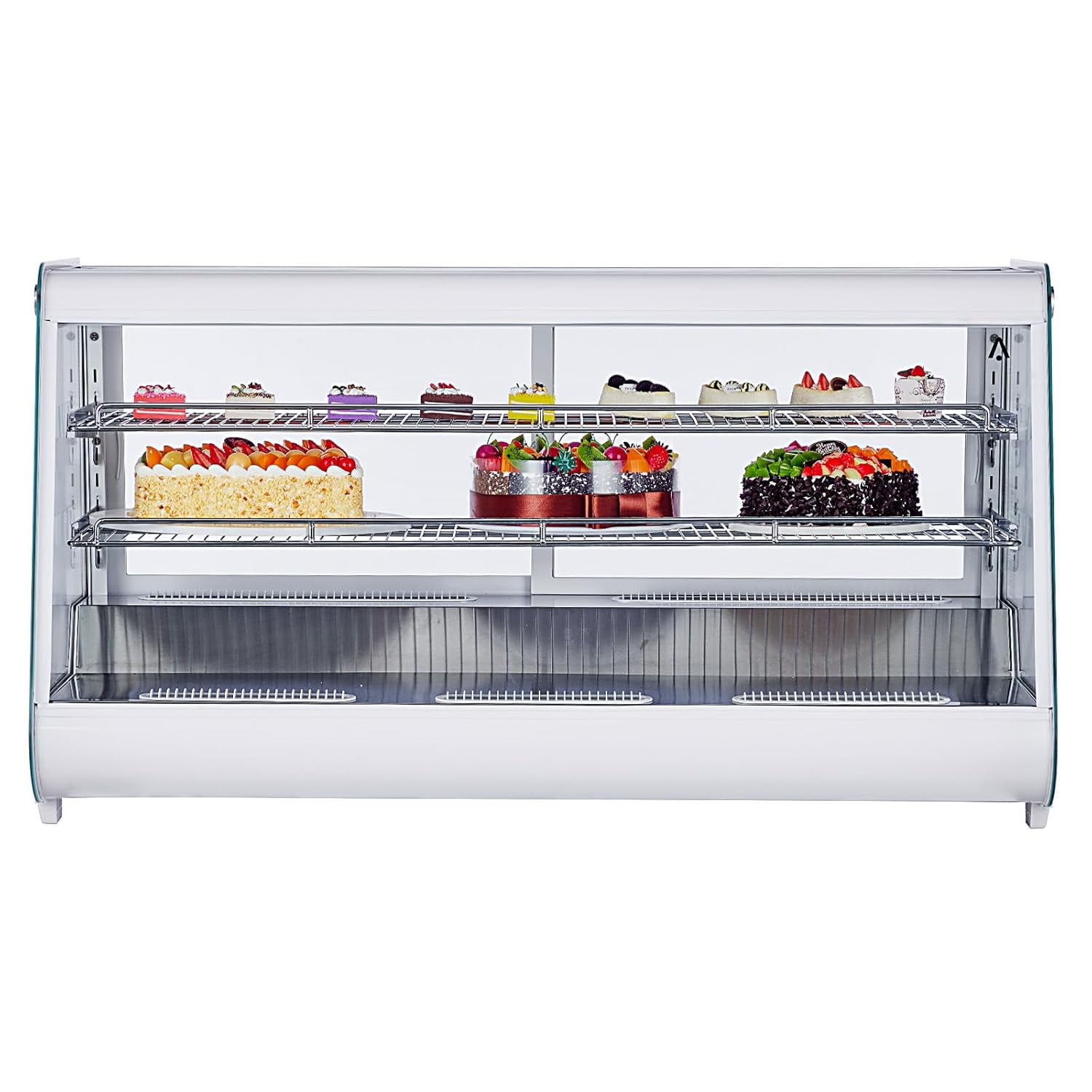 Refrigerated Display Case 8.1 Cu.Ft. Countertop Pastry Display Case Commercial Display Refrigerator w/LED display Air-cooling Automatic Defrost Rear Sliding Door