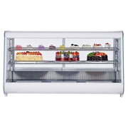 Refrigerated Display Case 8.1 Cu.Ft. Countertop Pastry Display Case Commercial Display Refrigerator w/LED display Air-cooling Automatic Defrost Rear Sliding Door