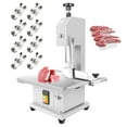 thumbnail image 1 of POWKOL Electric Meat Cutting Machine, 1000 W Electric Bone Meat Cutter with 19 In x 14 In Worktable, Restaurant Kitchens Use Butcher Bandsaw, for Pork, Steak, Bone  Cutting, Silver, 1 of 7