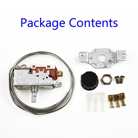 Refrigeration Thermostat Temperature Control Switch for Refrigerator Cabinets 115V, 60 Hz, 75A, 1.2m Cable, 5cm Mounting Hole, -11F to 15F Range