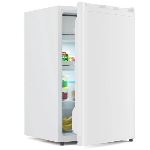 Refrigerator 122LPortable Compact Fridge, 4.3 Cu.Ft. Single Door Mini Refrigerator with Refrigeration and Preservation, 2 Slide Out Glass Shelves, 115V Personal Cooler for Car Home Office Dorm Bedroom