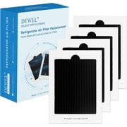 DEWEL Refrigerator Air Filter Replacement, Activated Carbon Filter Compatible with Frigidaire & Electrolux Pure Air Reduce Odors for EAFCBF, PAULTRA, RAF1150 242061001,242047801, 242047804, 4 Pack