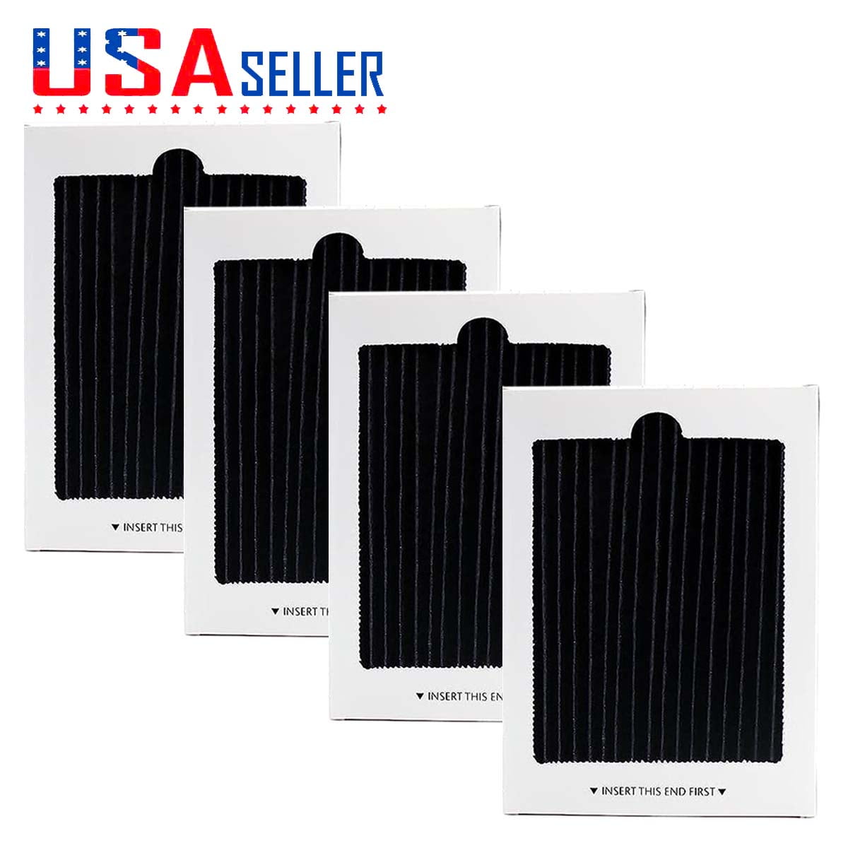 Refrigerator Air Filter Replacement 4 Pack Carbon Activated Filter