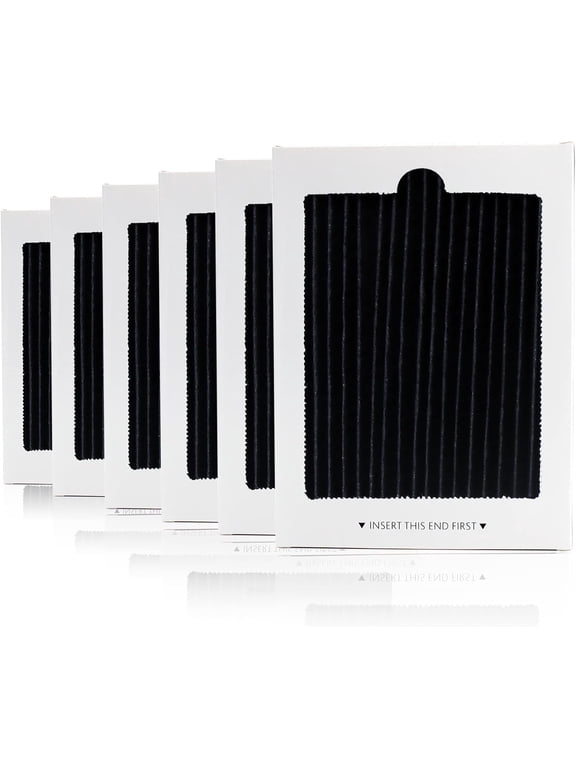 Refrigerator Air Filter Replacement 6 Pack -Carbon Activated Filter Compatible with Frigidaire PAULTRA Pure Air Ultra and Electrolux EAFCBF Fridge Replace 242061001, 242047801, 242047804Reduce Odors