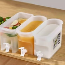 Refrigerator Beverage Dispenser with Tap - Temperature Pitcher for Fruit Infused Water and Cold Drinks, Leakproof Container for Home Kitchen and Office Refreshment