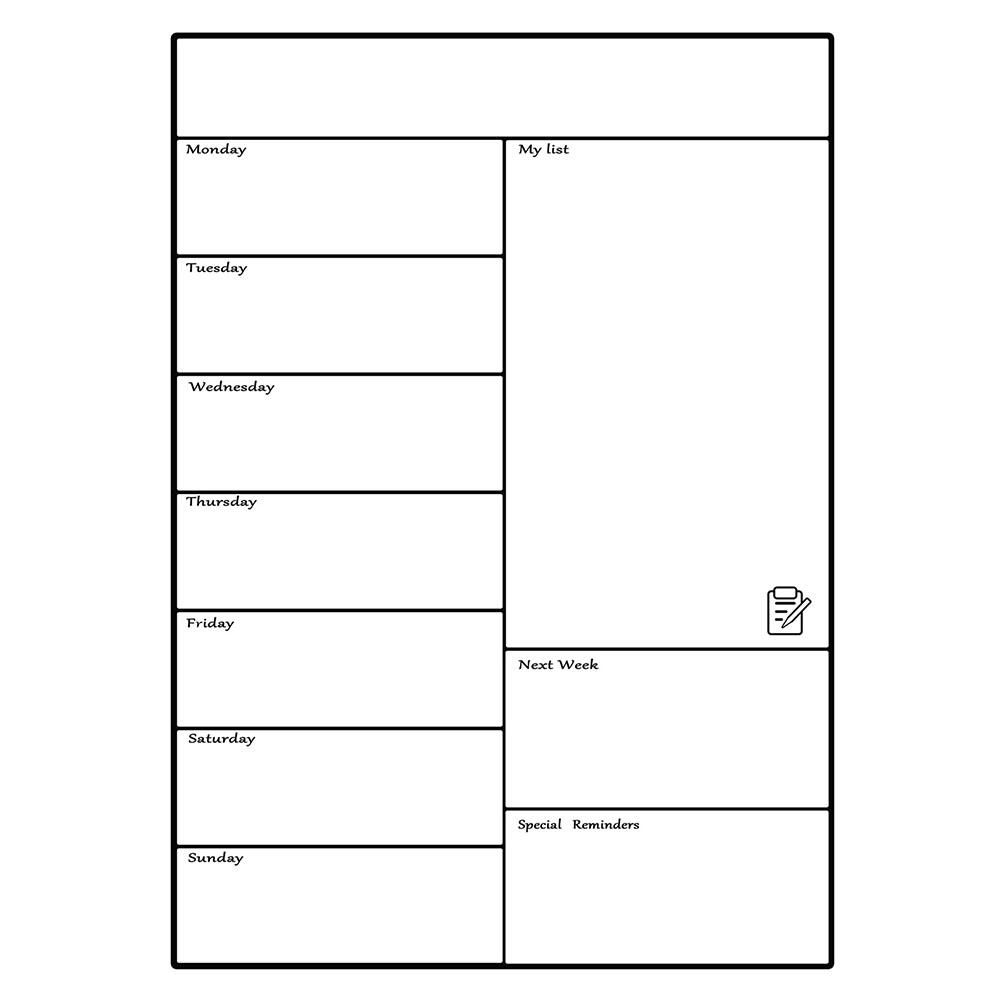 Refrigerator Calendars Sheet Reusable Schedule Calendar Label