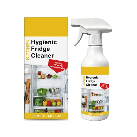 Refrigerator Cleaner, Hygienic Fridge and Freezer Cleaner Spray, 300ml Formula for Food Safe Surface Sanitizing and Odor Removal