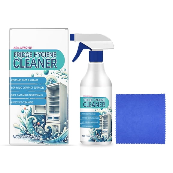 Refrigerator Cleaner Spray for Stubborn Stains and Odors, Multi-Purpose Kitchen Surface Cleaner, 120ml Bottle