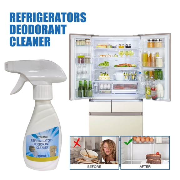 Refrigerator Cleaning Freshener Spray, Natural Fresheners, Fridge and Freezer Cleaning Spray, Suitable for Cleaning Inside Refrigerator, Kitchen, Stoves, Closet, Sinks, and More
