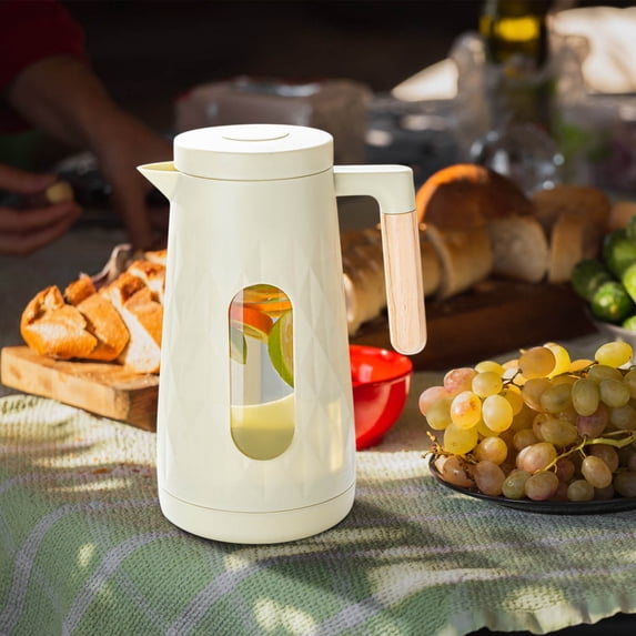 Refrigerator Cold Water Kettle Jug | Large Capacity 1 Gallon Beverage Dispenser | Heat & Cold Resistant Pitcher with Leak-Proof Lid | Easy-Clean, Spill- Spout | Summer Drink Storage for Home, Party,