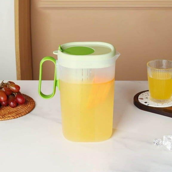 Refrigerator Cold Water Kettle Jug | Large Capacity 1-Gallon Beverage Dispenser | Heat & Cold Resistant Pitcher with Leak-Proof Lid | Easy Clean | Spout for Controlled Pouring | Summer Drink Storage