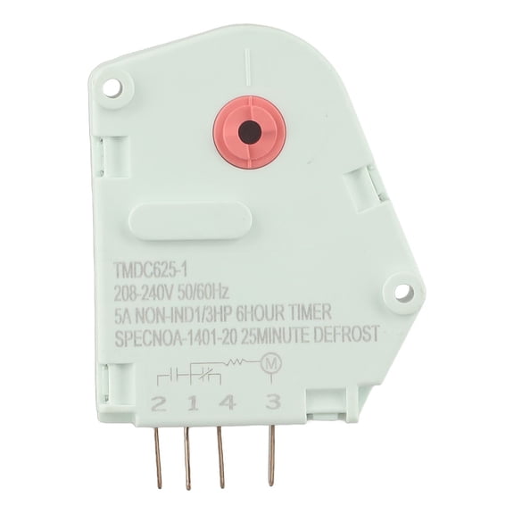 Refrigerator Defrost Timer Controller TMDC625-1, ABS Metal Construction, Silent Operation, Improves Efficiency, for Midea and Similar Models for Optimal Cooling Performance