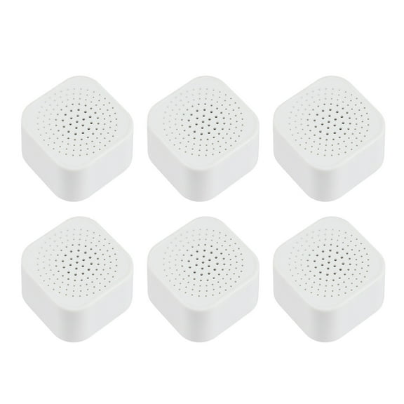 Refrigerator Deodorizer Box 6 Pack Activated Carbon Odor Eliminator Stickable Removable Fridge Deodorizing Agent White Plastic Design