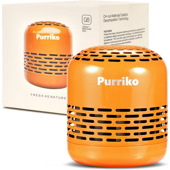 Refrigerator Deodorizer,Lasts up to 10 Years,Refrigerator Odor Eliminator,Fridge Deodorizer,More Effective Than Baking Soda Bamboo Air Purifying Bags,Orange