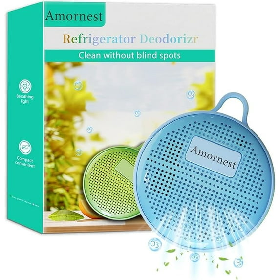 Refrigerator Deodorizer Odor Eliminator, Last for 10 Yeas Fridge Deodorizer Compact Fridge Freshener Deodorizer More Effective Than Baking Soda Bamboo Air Purifying Bags,Sky Blue