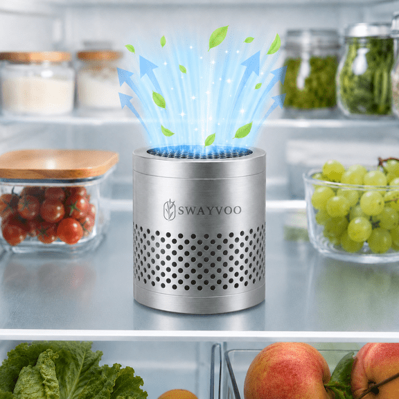 Swayvoo Refrigerator Deodorizer and Odor Eliminator Bamboo Air Purifier for Fridge and Freezer Kitchen Odor Control Organizer