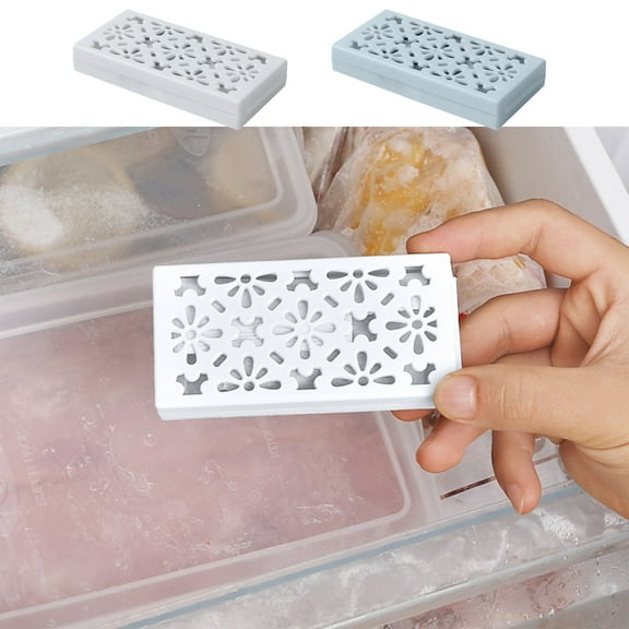 Refrigerator Deodorizing Box | Magnetic Charcoal Odor Eliminator | Natural Bamboo Charcoal Freshener | Reusable Small Air Purifier for Fridge Closet Cabinet | 1 Pack 10x5x1.5cm