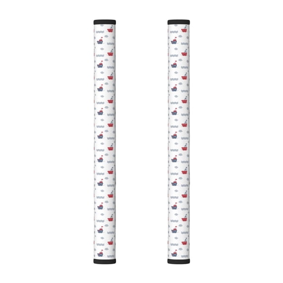 Refrigerator Door Handle Covers Set of 2, Colored Sail Boats Adjustable Non Slip Fridge Handle Covers, Appliance Handle Covers for Dishwasher Cuteness Oven Kitchen Decor