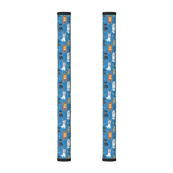 Refrigerator Door Handle Covers Set of 2, Cute Dog Puppy colorful Adjustable Non Slip Fridge Handle Covers, Cute Appliance Handle Covers for Dishwasher Oven Kitchen Decor