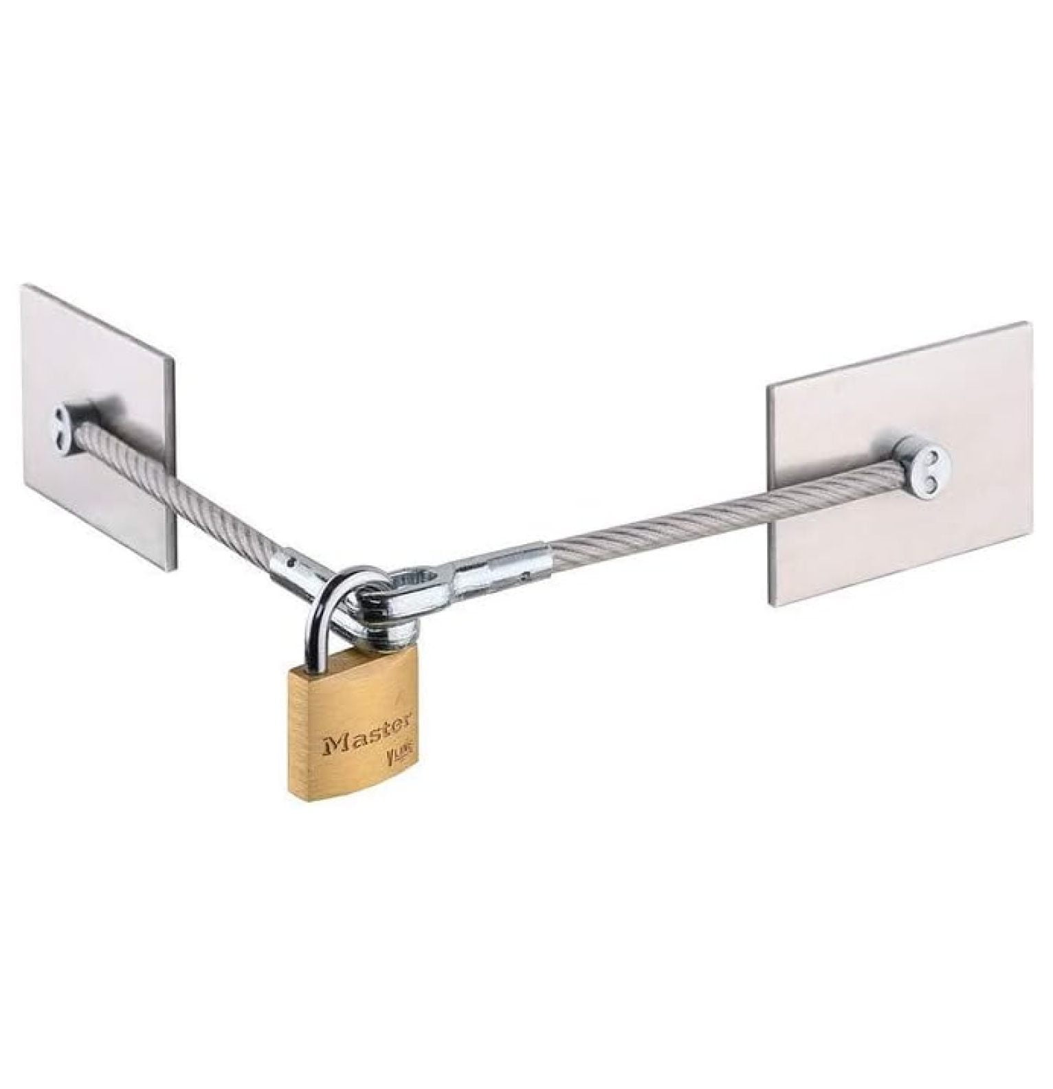Refrigerator Door Lock - Lockitdown Kit with Padlock - Stainless Steel - No Drill - Secure Fridge Lock for Home, Office, RV, Medical, Gym Lockers