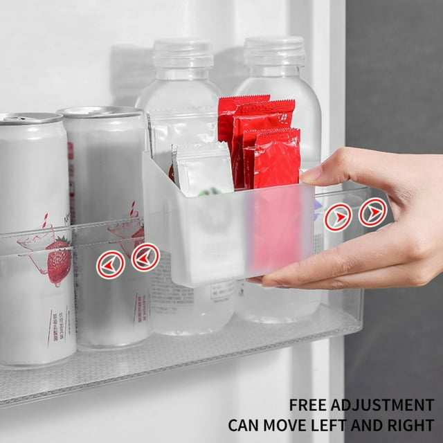 Refrigerator Door Organizer,2 Pack Mini Fridge Door Side Container Bin Storage Box Holder Refrigerator Organizer for Kitchen