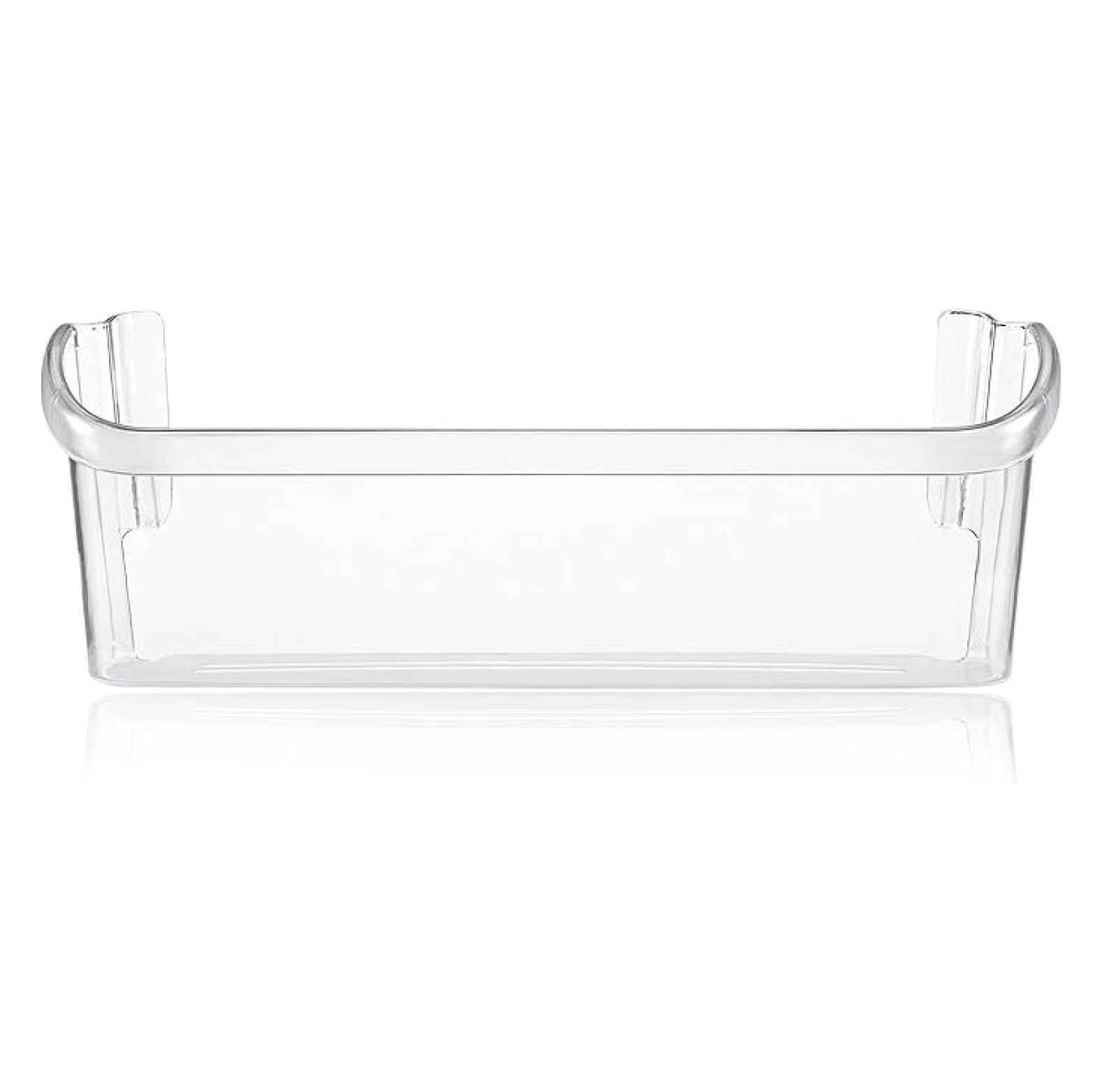 Refrigerator Door Shelf Bottom Bin Replacement, Clear Plastic Storage Organizer