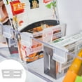 thumbnail image 1 of Refrigerator Door Shelf Divider Organizer with Retractable Adjustable Partition for Side Door Storage Basket, Non-Slip Plastic Separator, 1 of 9