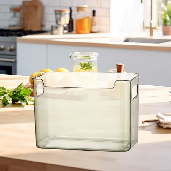 Refrigerator Door Storage Box, Clear Plastic Organizer for Fruits Vegetables Condiments, Food Grade Material, 1-Piece Set