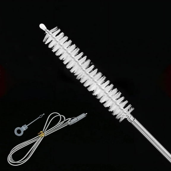 Refrigerator Drain Unclogger Tool | Spring Tube Metal Cleaner | Galvanized Rust-Resistant Flexible Snake for Easy Drain Cleaning, Clogging Removal | White | 18x10x4cm