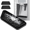 thumbnail image 1 of Refrigerator Drip Catcher, Refrigerator Drip Tray For Water Tray,Fridge Water Dispenser Drip Tray Prevents Water Splashes,Non-slip Silicone Dispenser Drip Collector for Ge Samsung -2 PCS Black, 1 of 11
