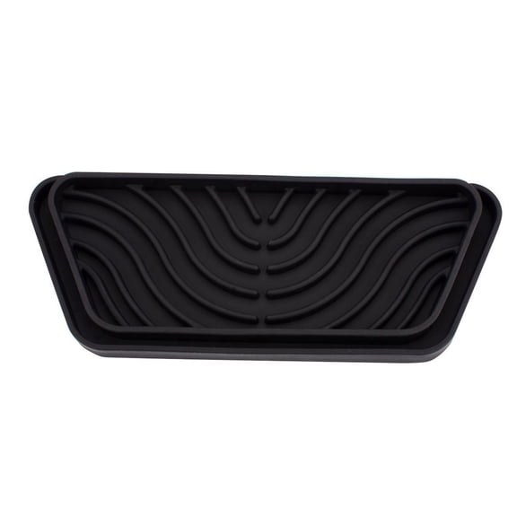 Refrigerator Drip Catcher,Refrigerator Drip Tray For Water Tray,Protects Ice and Water Dispenser Pan from Spills,Non-slip Silicone Dispenser Drip Collector,Recycle and Dry Quickly (Black)