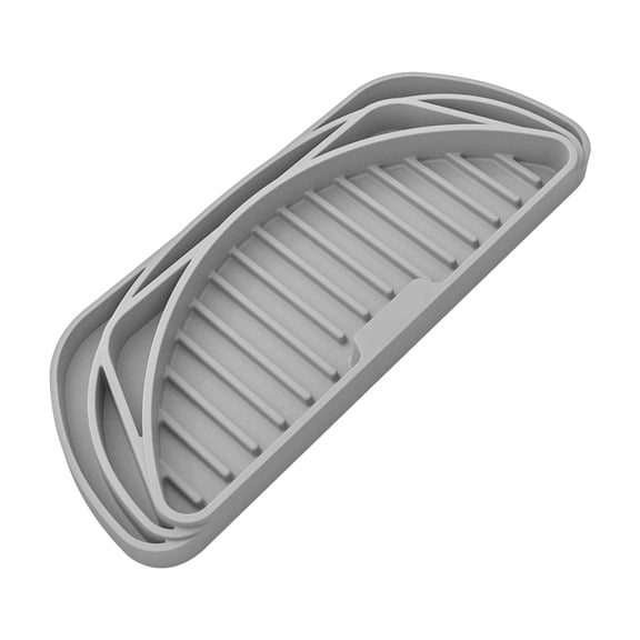 Refrigerator Drip Catcher Tray, Ice and Water Dispenser Protector Pan, Fridge Spill Catcher Basin, Silicone Water Pad Grey